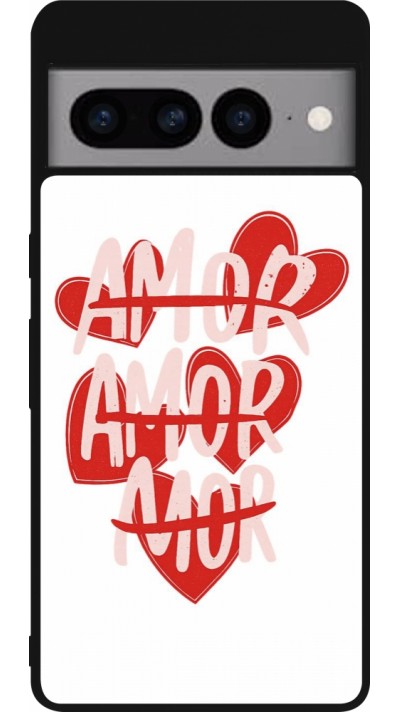 Google Pixel 7 Pro Case Hülle - Silikon schwarz Saint Valentines Day 26 Amor