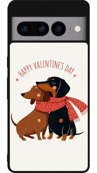 Google Pixel 7 Pro Case Hülle - Silikon schwarz Saint Valentines Day 26 Happy Valentine