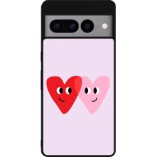 Google Pixel 7 Pro Case Hülle - Silikon schwarz Saint Valentines Day 26 Heart