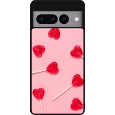 Google Pixel 7 Pro Case Hülle - Silikon schwarz Saint Valentines Day 26 Lollipop