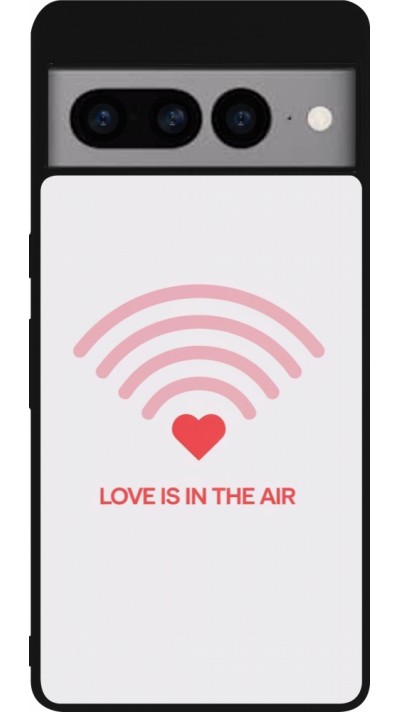 Google Pixel 7 Pro Case Hülle - Silikon schwarz Saint Valentines Day 26 Love is in the air
