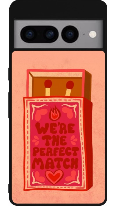Google Pixel 7 Pro Case Hülle - Silikon schwarz Saint Valentines Day 26 Perfect Match