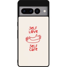Google Pixel 7 Pro Case Hülle - Silikon schwarz Saint Valentines Day 26 Self love self care