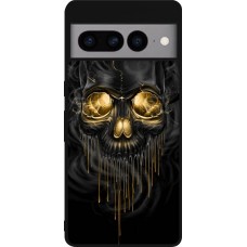 Google Pixel 7 Pro Case Hülle - Silikon schwarz Skull 02