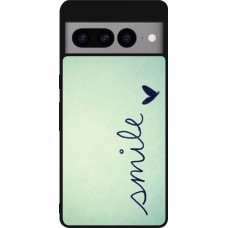 Google Pixel 7 Pro Case Hülle - Silikon schwarz Smile