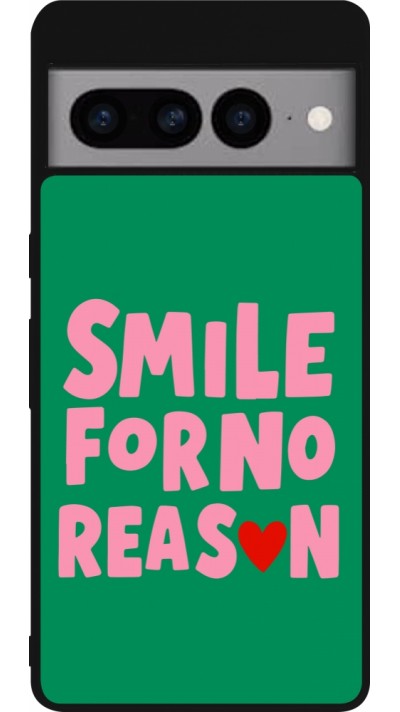Google Pixel 7 Pro Case Hülle - Silikon schwarz Smile for no reason 2026