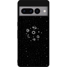 Google Pixel 7 Pro Case Hülle - Silikon schwarz Space Doodle