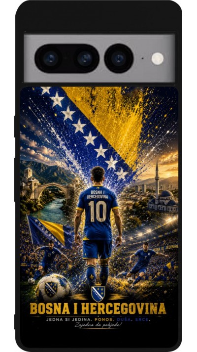 Google Pixel 7 Pro Case Hülle - Silikon schwarz Fussball Bosnien und Herzegowina splash 2026