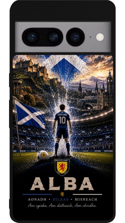 Google Pixel 7 Pro Case Hülle - Silikon schwarz Fussball Schottland splash 2026