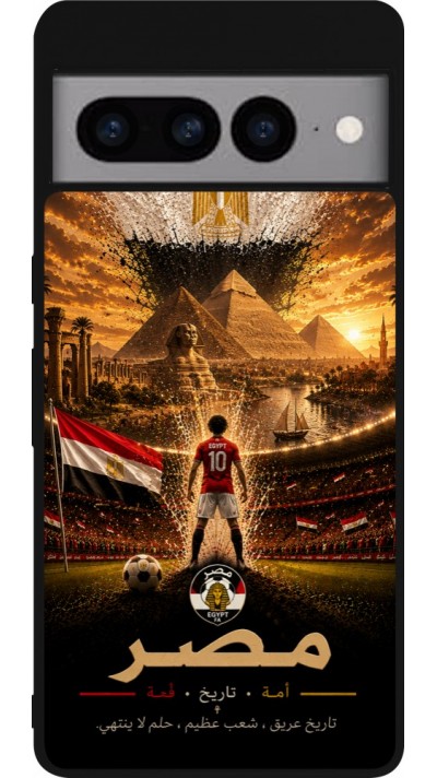 Google Pixel 7 Pro Case Hülle - Silikon schwarz Fussball Ägypten splash 2026