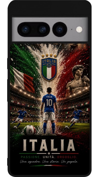 Google Pixel 7 Pro Case Hülle - Silikon schwarz Fussball Italien splash 2026