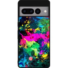 Google Pixel 7 Pro Case Hülle - Silikon schwarz Splash paint