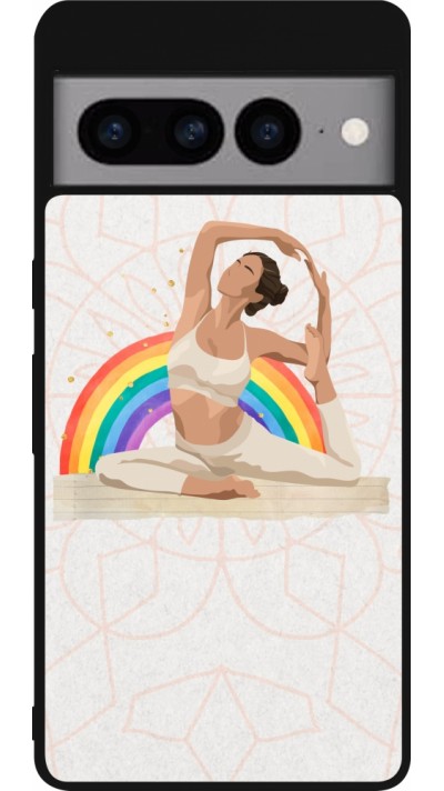 Google Pixel 7 Pro Case Hülle - Silikon schwarz Spring 23 yoga vibe