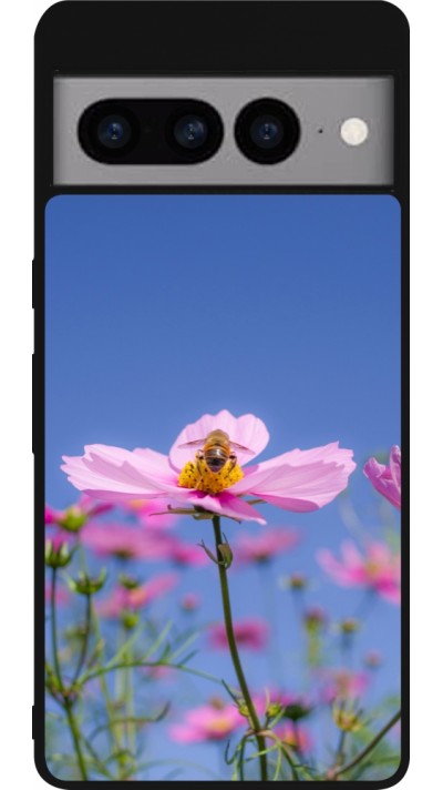 Google Pixel 7 Pro Case Hülle - Silikon schwarz Bee on a flower 2026