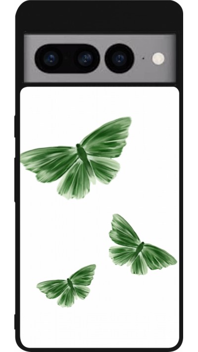Google Pixel 7 Pro Case Hülle - Silikon schwarz Butterflies 2026