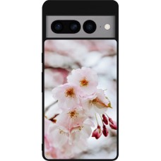 Google Pixel 7 Pro Case Hülle - Silikon schwarz Cherry tree 2026
