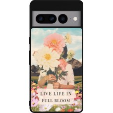 Google Pixel 7 Pro Case Hülle - Silikon schwarz Live life in full moon 2026