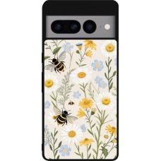 Google Pixel 7 Pro Case Hülle - Silikon schwarz Pattern bees 2026