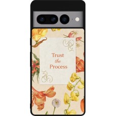 Google Pixel 7 Pro Case Hülle - Silikon schwarz Trust the process 2026