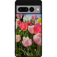 Google Pixel 7 Pro Case Hülle - Silikon schwarz Tulips 2026