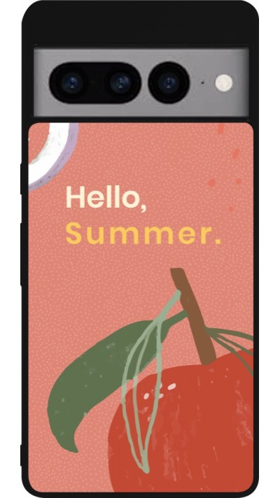 Coque Google Pixel 7 Pro - Silicone rigide noir Summer 2025 Hello summer