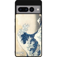 Google Pixel 7 Pro Case Hülle - Silikon schwarz Kunstbild - Die große Welle vor Kanagawa - Hokusai