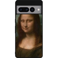 Google Pixel 7 Pro Case Hülle - Silikon schwarz Kunstbild - Mona Lisa - Leonardo de Vinci
