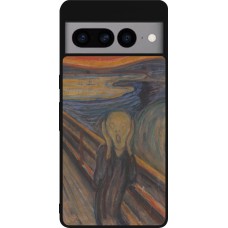 Google Pixel 7 Pro Case Hülle - Silikon schwarz Kunstbild - Der Schrei - Edvard Munch