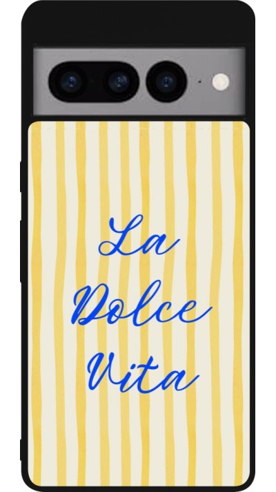 Google Pixel 7 Pro Case Hülle - Silikon schwarz The good life 2026