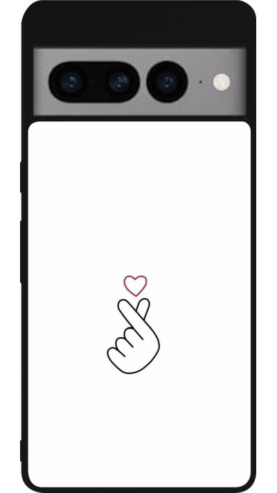 Google Pixel 7 Pro Case Hülle - Silikon schwarz Valentine 2024 heart by Millennials