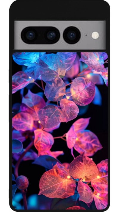 Coque Google Pixel 7 Pro - Silicone rigide noir Artificial vegetation 2025