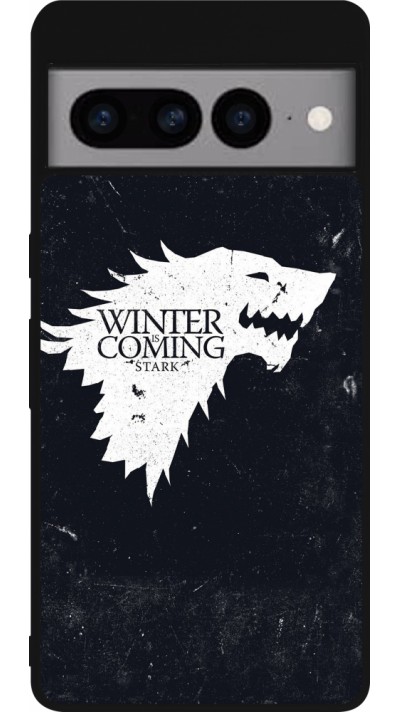 Google Pixel 7 Pro Case Hülle - Silikon schwarz Winter is coming Stark