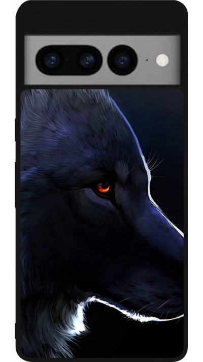 Google Pixel 7 Pro Case Hülle - Silikon schwarz Wolf Shape