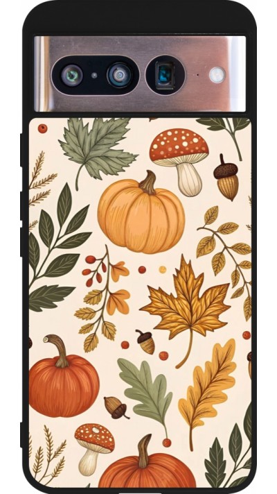 Google Pixel 8 Case Hülle - Silikon schwarz Autumn 25 Autumn pattern
