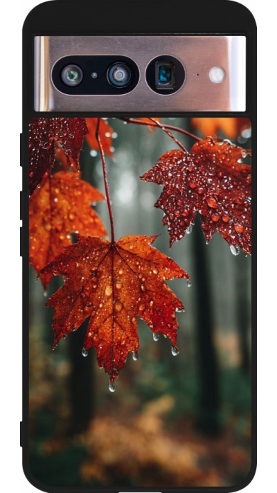 Google Pixel 8 Case Hülle - Silikon schwarz Autumn 25 Rain