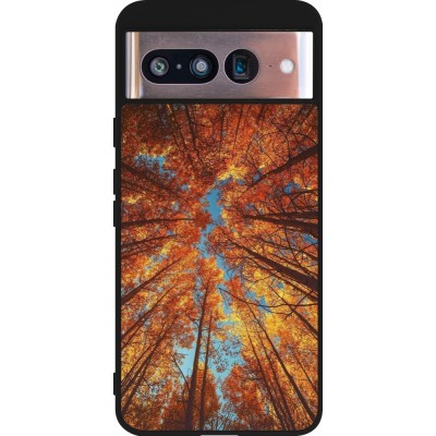Google Pixel 8 Case Hülle - Silikon schwarz Autumn 25 Trees