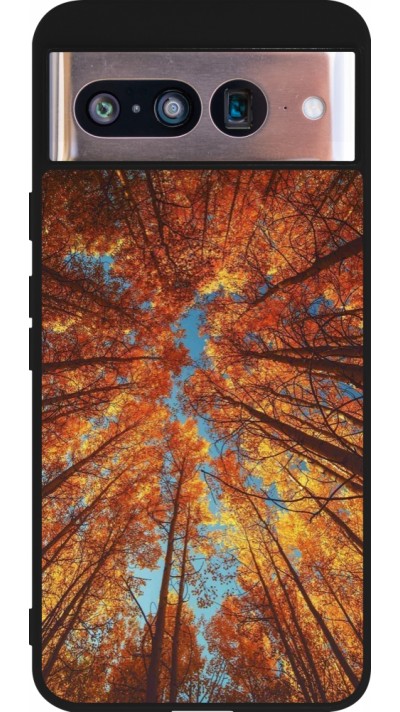 Google Pixel 8 Case Hülle - Silikon schwarz Autumn 25 Trees