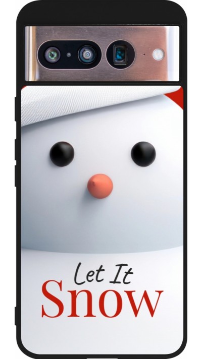 Google Pixel 8 Case Hülle - Silikon schwarz Christmas 25 Xmas Snowman