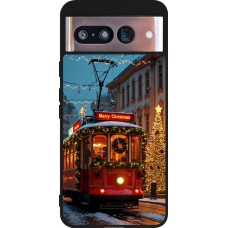 Google Pixel 8 Case Hülle - Silikon schwarz Christmas 25 Xmas Train
