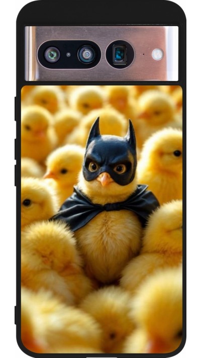 Google Pixel 8 Case Hülle - Silikon schwarz Easter 2026 Chicken Batman