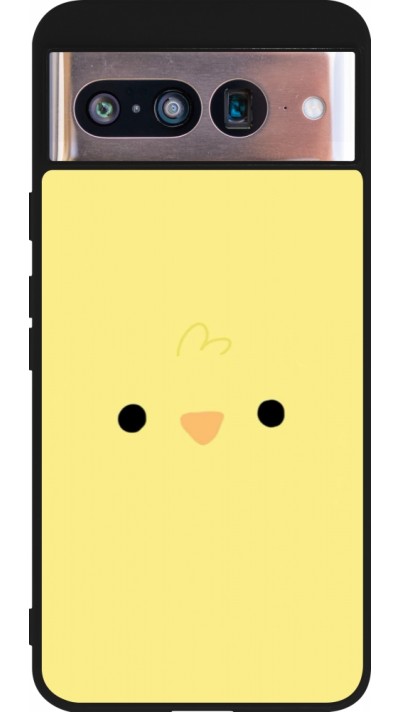 Google Pixel 8 Case Hülle - Silikon schwarz Easter 2026 Little chicken