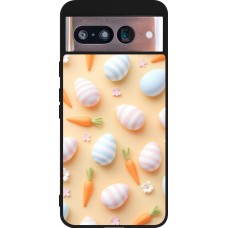 Google Pixel 8 Case Hülle - Silikon schwarz Easter 2026 Pattern Easter