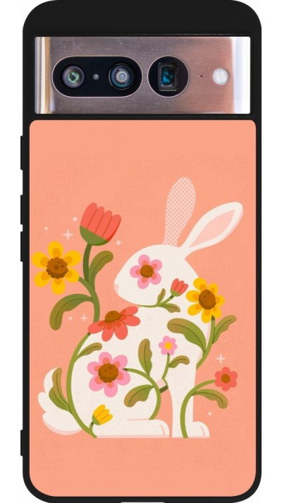 Google Pixel 8 Case Hülle - Silikon schwarz Easter 2026 Rabbit collage