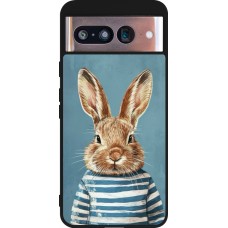 Google Pixel 8 Case Hülle - Silikon schwarz Easter 2026 Rabbit navy