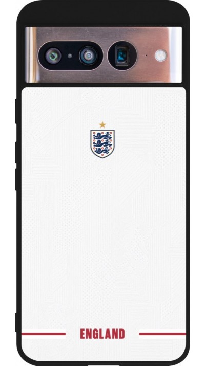 Google Pixel 8 Case Hülle - Silikon schwarz England 2026 personalisierbares Fussballtrikot