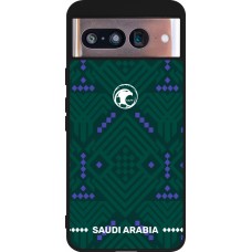 Google Pixel 8 Case Hülle - Silikon schwarz Saudi Arabien 2026 personalisierbares Fussballtrikot