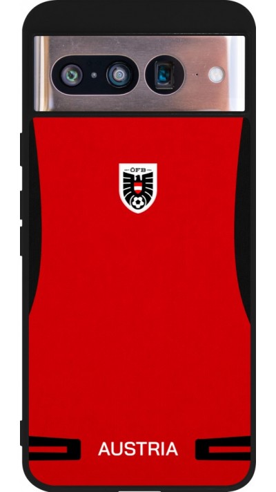 Google Pixel 8 Case Hülle - Silikon schwarz O?sterreich 2026 personalisierbares Fussballtrikot