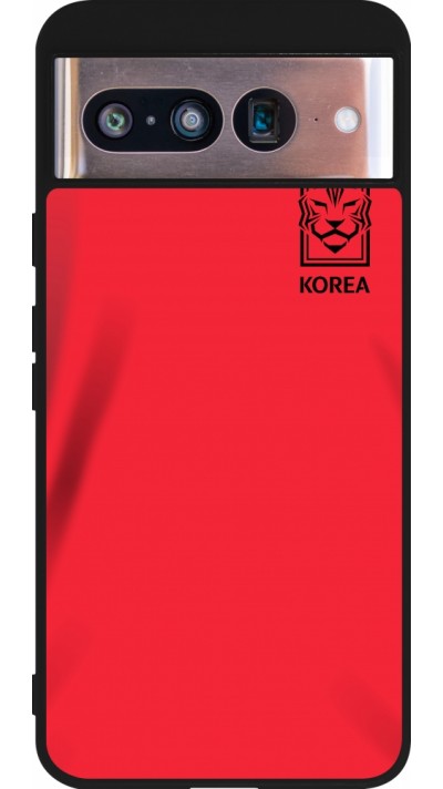 Google Pixel 8 Case Hülle - Silikon schwarz Südkorea 2022 personalisierbares Fussballtrikot