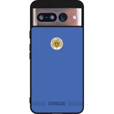 Google Pixel 8 Case Hülle - Silikon schwarz Curaçao 2026 personalisierbares Fussballtrikot