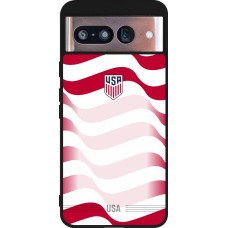 Google Pixel 8 Case Hülle - Silikon schwarz Vereinigten Staaten 2026 personalisierbares Fussballtrikot